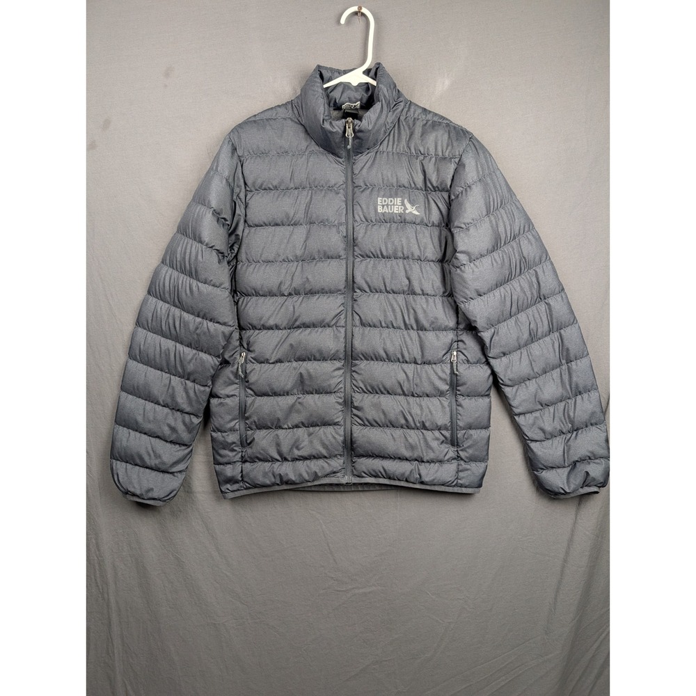 Eddie Bauer Mens Down 650 Puffer Jacket Dark Smoke Heather Gray Small‎